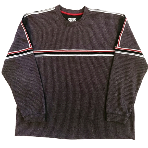 XG Sweaters 32 Xg Xtreme Gear Gray With Stripes Xxl Sweater Poshmark